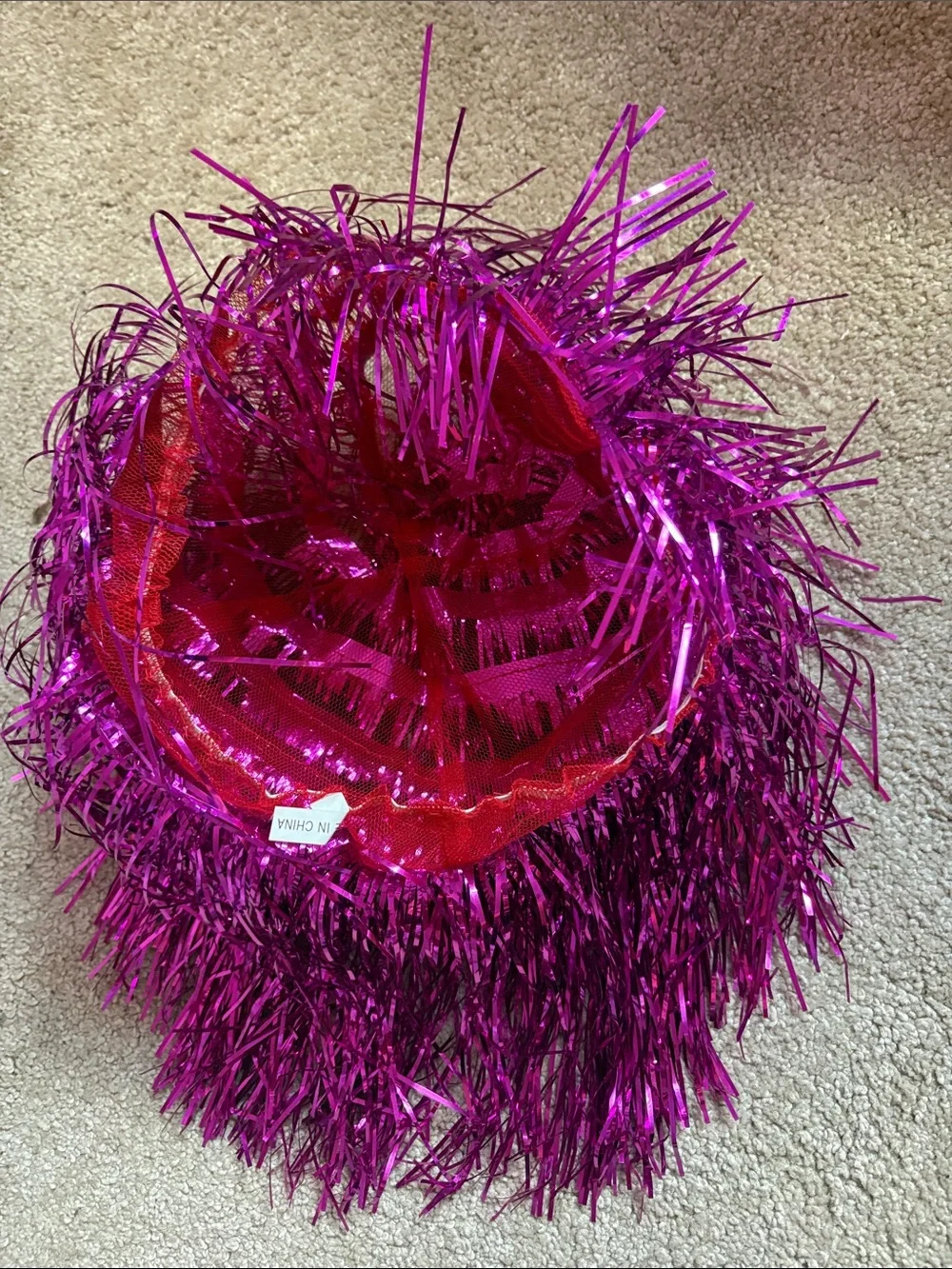 Shiny Metallic Fuchsia hair/wig!
